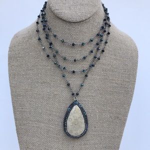 Handmade beaded chain layered Necklace